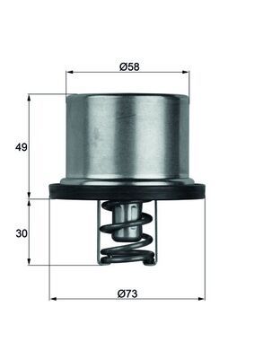 Thermostat, coolant MAHLE THD 1 71