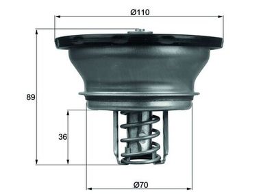 Thermostat, coolant MAHLE THD 3 82