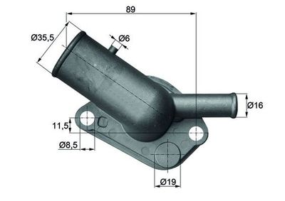 Thermostat, coolant MAHLE TI 64 87D