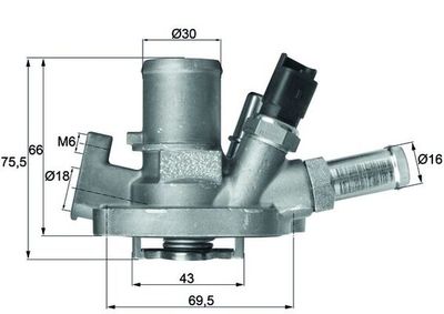 Thermostat, coolant MAHLE TI 151 80