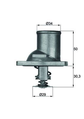 Thermostat, coolant MAHLE TI 1 83