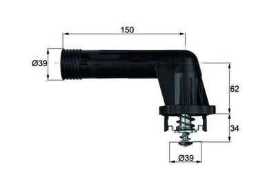 Thermostat, coolant MAHLE TI 20 95