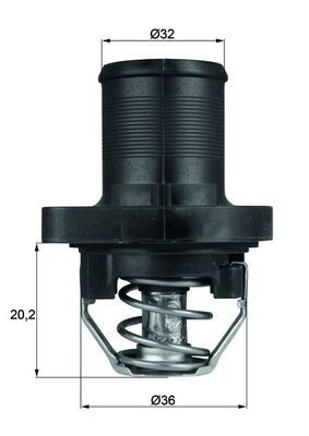 Thermostat, coolant MAHLE TI 47 89