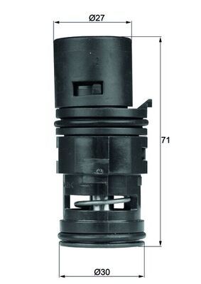 Thermostat, oil cooling MAHLE TO 7 80