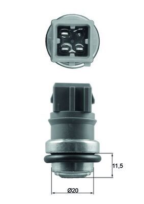 Sensor, coolant temperature MAHLE TSE 31