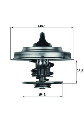 Thermostat, coolant MAHLE TX 18 71