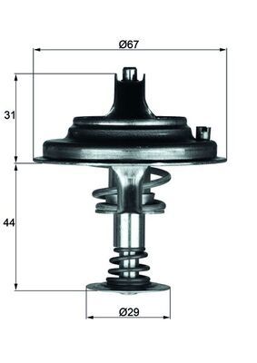 Thermostat, coolant MAHLE TX 26 71D1