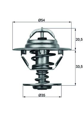 Thermostat, coolant MAHLE TX 8 88D