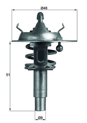 Thermostat, coolant MAHLE TX 106 90D