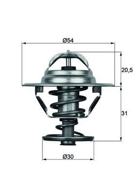 Thermostat, coolant MAHLE TX 10 88D