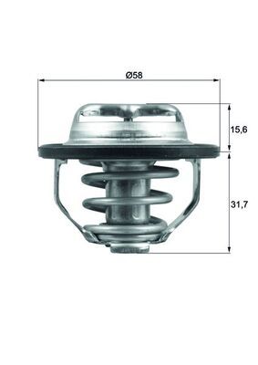 Thermostat, coolant MAHLE TX 122 82