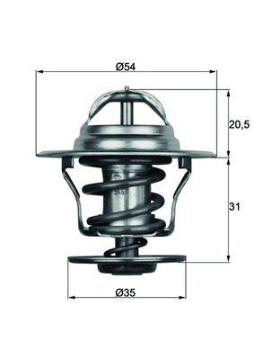 MAHLE TX 15 87D Thermostat, coolant