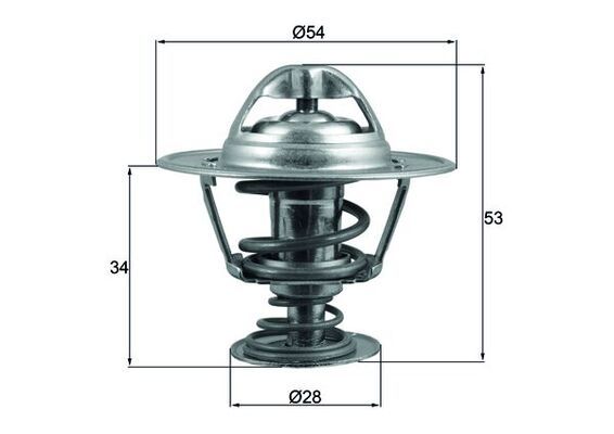 MAHLE TX 203 88D Thermostat, coolant