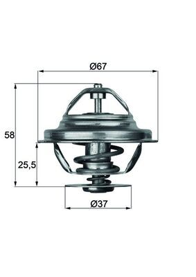 MAHLE TX 20 80D Thermostat, coolant