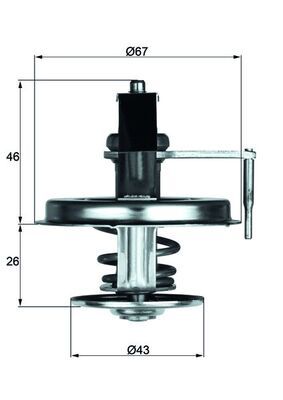 Thermostat, coolant MAHLE TX 22 84D