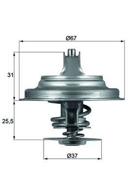 MAHLE TX 25 87D Thermostat, coolant