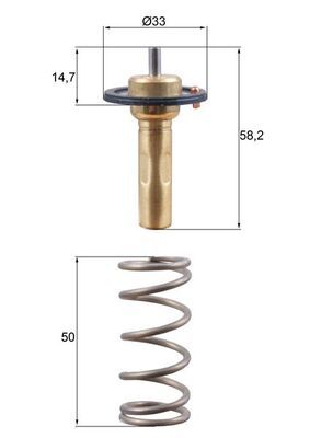 Thermostat, coolant MAHLE TX 265 89D