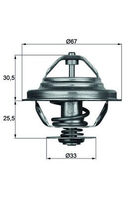 MAHLE TX 27 80D Thermostat, coolant