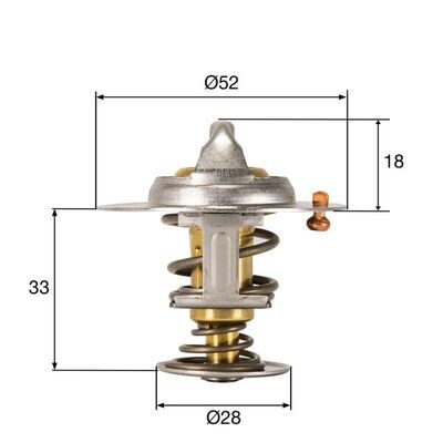 Thermostat, coolant MAHLE TX 327 92D