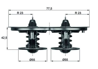 Thermostat, coolant MAHLE TX 32 80D