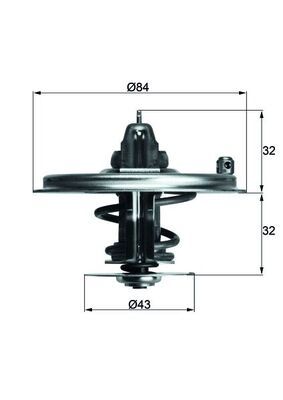 MAHLE TX 36 85D Thermostat, coolant