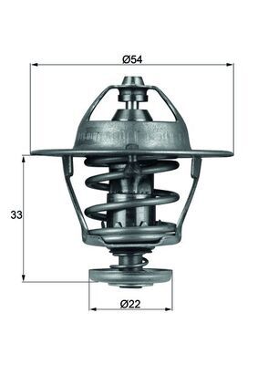 Thermostat, coolant MAHLE TX 53 85D