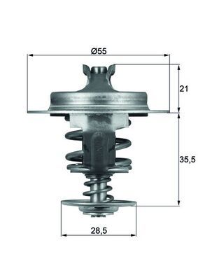 Thermostat, coolant MAHLE TX 67 83D