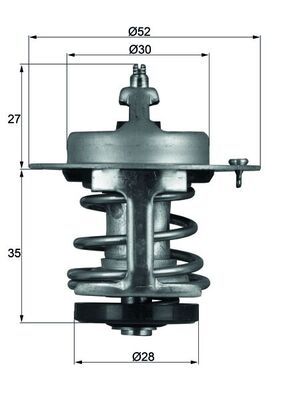 Thermostat, coolant MAHLE TX 69 79