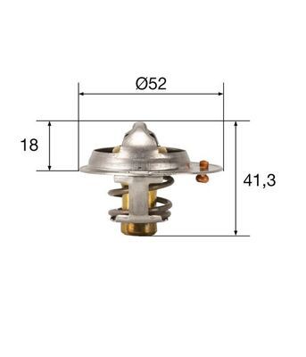 Thermostat, coolant MAHLE TX 85 82