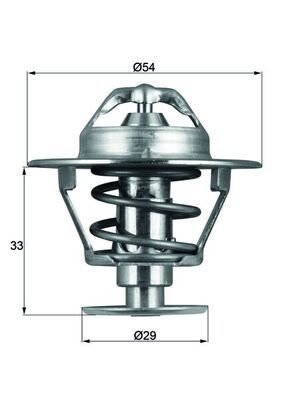 Thermostat, coolant MAHLE TX 86 76D