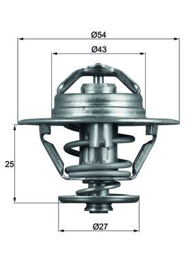 Thermostat, coolant MAHLE TX 93 83D