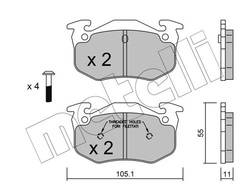 METELLI 22-0038-1 Brake Pad Set, disc brake