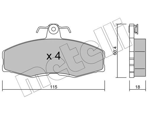 METELLI 22-0039-0 Brake Pad Set, disc brake