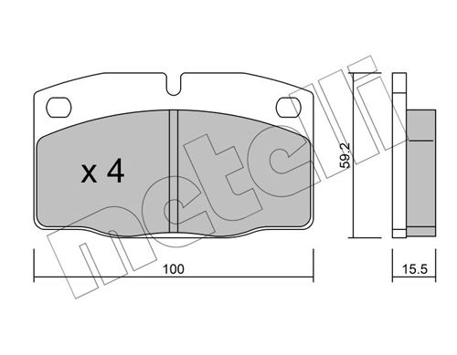 METELLI 22-0044-0 Brake Pad Set, disc brake