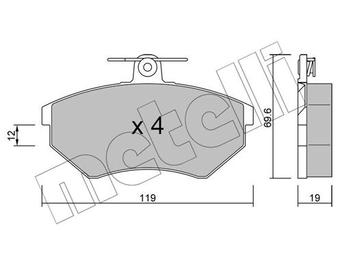 METELLI 22-0050-2 Brake Pad Set, disc brake