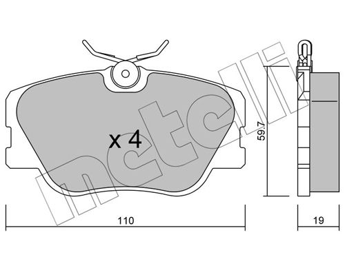 METELLI 22-0061-0 Brake Pad Set, disc brake