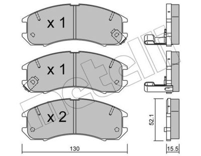 Brake Pad Set, disc brake METELLI 22-0068-0