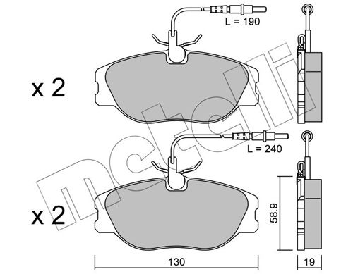 METELLI 22-0072-3 Brake Pad Set, disc brake