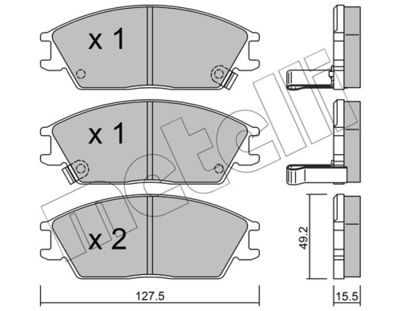 Brake Pad Set, disc brake METELLI 22-0081-1