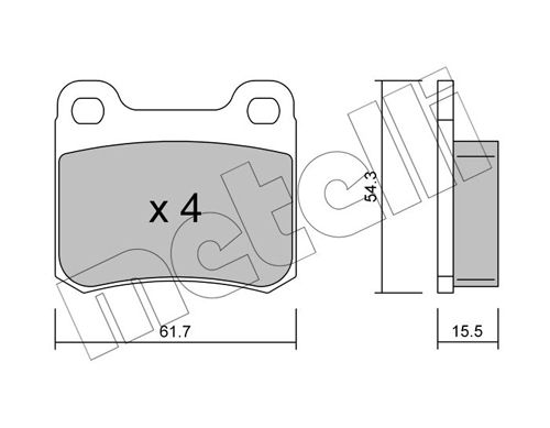 METELLI 22-0092-1 Brake Pad Set, disc brake