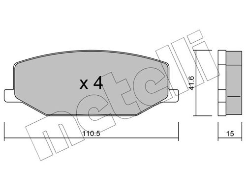 METELLI 22-0097-0 Brake Pad Set, disc brake