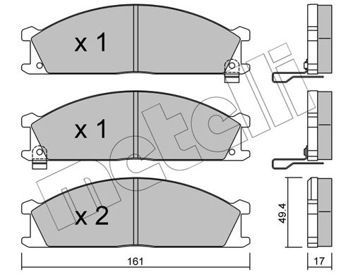 METELLI 22-0107-1 Brake Pad Set, disc brake