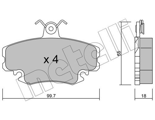 METELLI 22-0120-0 Brake Pad Set, disc brake