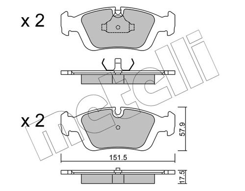 METELLI 22-0124-0 Brake Pad Set, disc brake