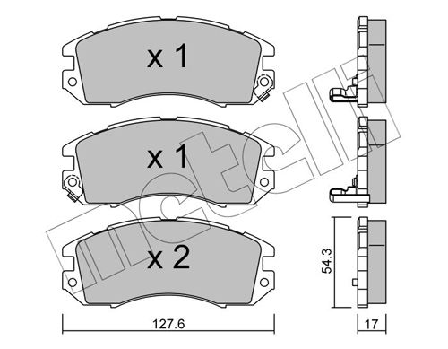 METELLI 22-0135-0 Brake Pad Set, disc brake