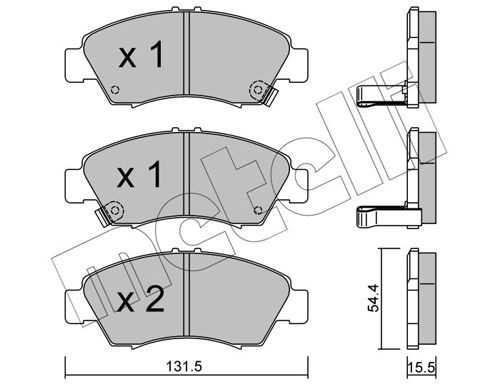 METELLI 22-0138-0 Brake Pad Set, disc brake