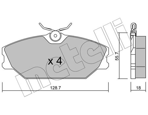 METELLI 22-0142-2 Brake Pad Set, disc brake