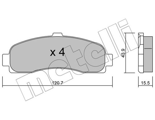 METELLI 22-0145-0 Brake Pad Set, disc brake