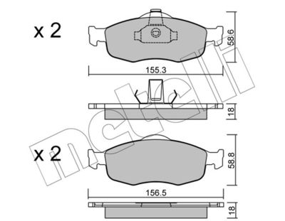 Brake Pad Set, disc brake METELLI 22-0146-0