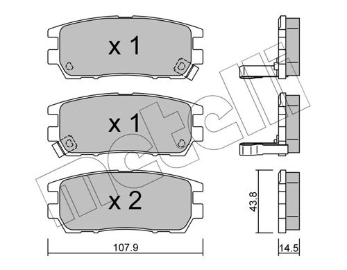 METELLI 22-0151-0 Brake Pad Set, disc brake